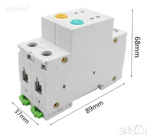 Смарт WiFI за DIN шина монофазен прекъсвач 63А с електромер Ewelink + ДЕФЕКТНОТОКОВА ЗАЩИТА, снимка 2 - Друга електроника - 47689898