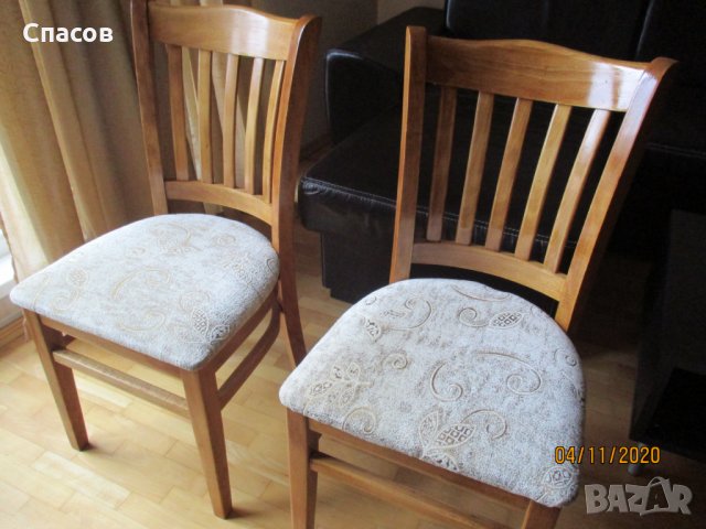 Два трапезни стола от масив, снимка 4 - Столове - 30674735