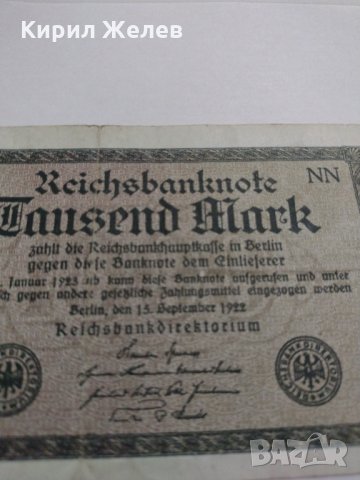 Райх банкнота - Германия - 1000 марки / 1922 година - 17942, снимка 5 - Нумизматика и бонистика - 31024649