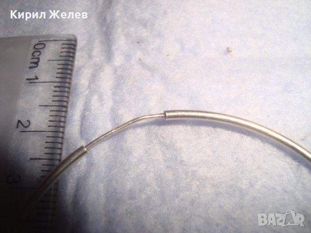 ГОЛЯМА КРАСИВА СТИЛНА КЛАСИЧЕСКИ СТИЛ Тип ХАЛКА СРЕБЪРНА ОБЕЦА СРЕБРО 925 със СЪРЧИЦЕ 32399, снимка 3 - Обеци - 38352342