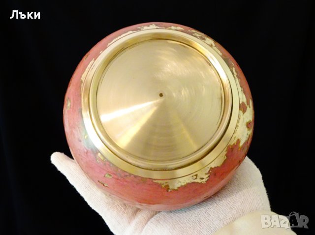 Бронзова ваза,гарафа,емайл,рози 730 гр. , снимка 8 - Вази - 37369337