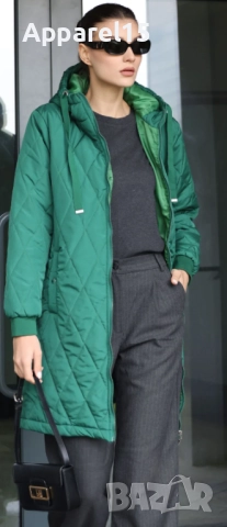 Ново вносно тъмнозелено яке с качулка, 44, снимка 3 - Якета - 52502095