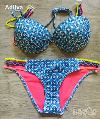 Pink Woman Нов син бански комплект бикина ленти, снимка 7 - Бански костюми - 29281504