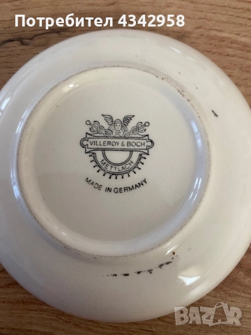 Villeroy & Boch. 1874 -1909 г.Чинийка., снимка 3 - Антикварни и старинни предмети - 51432078