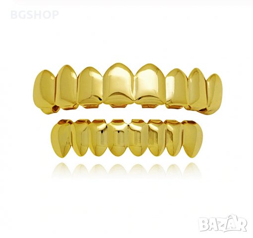 Hip Hop Grillz 8 set / Хип хоп грилз 8 комплект - Gold, снимка 3 - Бижутерийни комплекти - 29803145