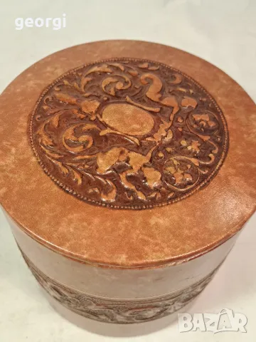 италианска кожена кутия за пури 6/1, снимка 2 - Други ценни предмети - 49279058