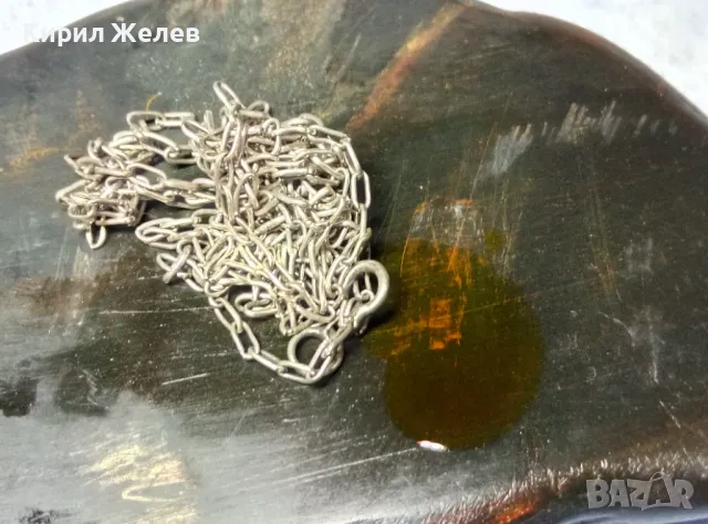 ФИНА СТАРИННА СРЕБЪРНА ВЕРИЖКА ЛАНЧЕ КОЛИЕ СИНДЖИРЧЕ СРЕБРО ВИСОКА ПРОБА РЪЧНА ИЗРАБОТКА 32038, снимка 4 - Антикварни и старинни предмети - 49704843