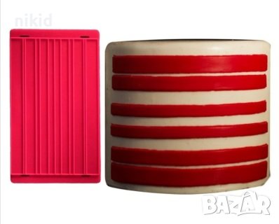 Тесни широки редове ленти черти силиконов молд трансферен борд кант декор торта украса