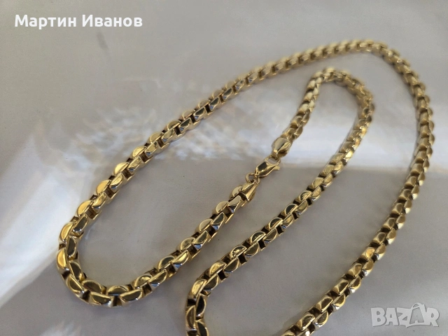 Златен мъжки синджир 1, снимка 6 - Колиета, медальони, синджири - 54111124