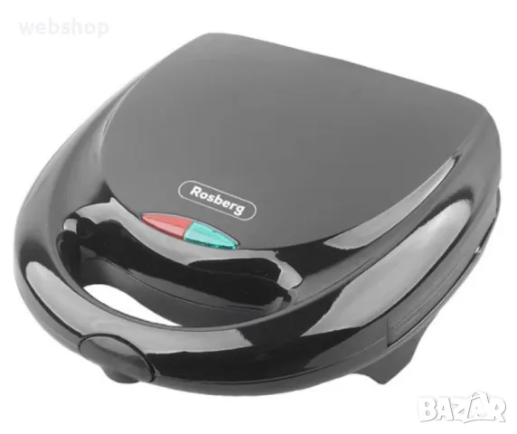 Уред за сладки орехчета Rosberg, 800W, За 12 броя сладки, Незалепващи плочи, Черен, снимка 2 - Гофретници - 47784401