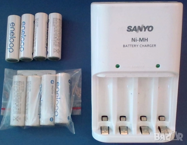 Акумулаторни батерии и зарядно Sanyo, снимка 1