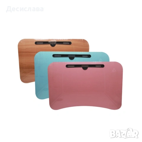 Мултифункционална сгъваема маса за лаптоп или хранене, с поставка за таблет и телефон, снимка 7 - Маси - 53878718