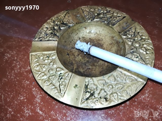 пепелник мед/месинг 11см- внос холандия 1003231637, снимка 3 - Антикварни и старинни предмети - 39952113