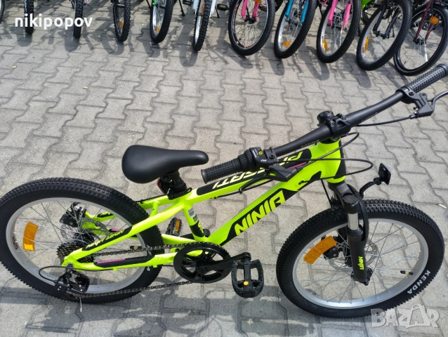 BG Алуминиев велосипед 20" NINJA жълт, снимка 3 - Велосипеди - 54334661