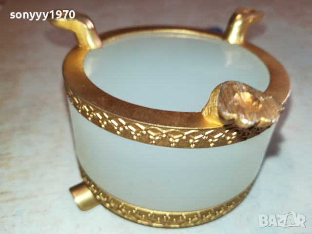 ПЕПЕЛНИК ОТ ГЕРМАНИЯ С МЕДЕН ОБКОВ 1003241535, снимка 14 - Антикварни и старинни предмети - 44698013