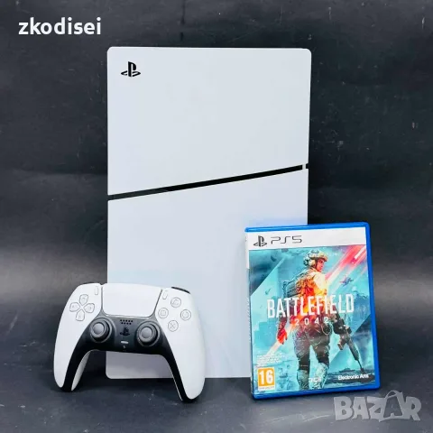 Конзола SONY-PS5 SLIM DIGITAL с 1бр. джойстик и 1бр. игра