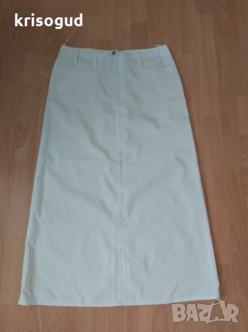 Елегантна бяла дамска пола, 100% полиестер, Българско производство, снимка 6 - Поли - 29399086