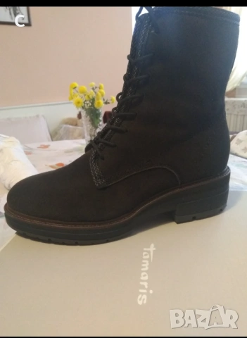 Дамски боти Tamaris  номер 38 в отлично състояние , снимка 5 - Дамски боти - 53230471