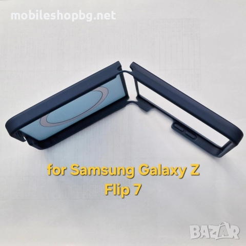 Samsung Galaxy Z Flip 7 калъф MagSafe матов син, снимка 3 - Калъфи, кейсове - 52462584