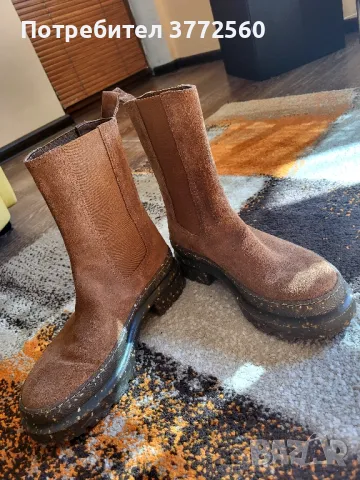 Оригинални велурени боти Baldinini , снимка 4 - Дамски боти - 47268699