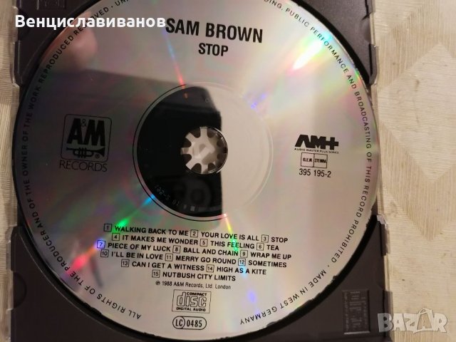 SAM BROWN - stop! Оригинален диск, снимка 5 - CD дискове - 39021976