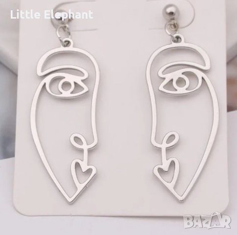 New trend American and European,масивни висящи обеци Art,колекция"Faces"/нови