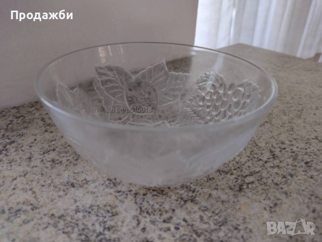 Красива стъклена купа за плодове, снимка 2 - Прибори за хранене, готвене и сервиране - 42559144