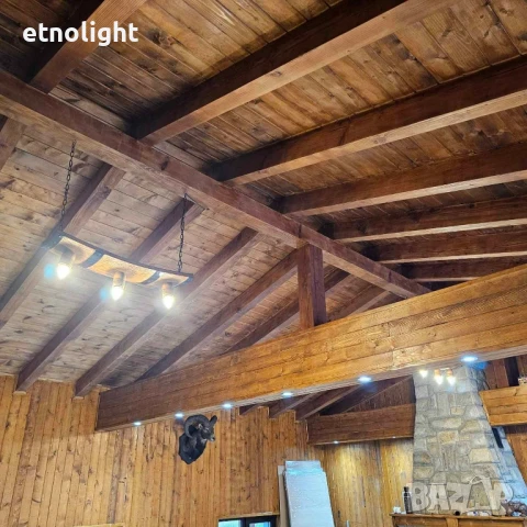 Полилеи от автентични реставрирани дъбови бъчви с ръчно изработени дървени чашки , снимка 16 - Полилеи - 49844600