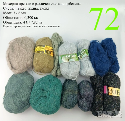 Евтини прежди в малки количества - нови и остатъци