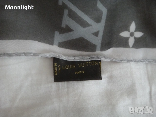 Нов копринен шал Louis Vuitton, снимка 6 - Шалове - 54312382