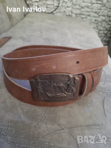 Уникален Ест. кожа мъжки колан NEW MEXICO, снимка 2 - Колани - 51510987
