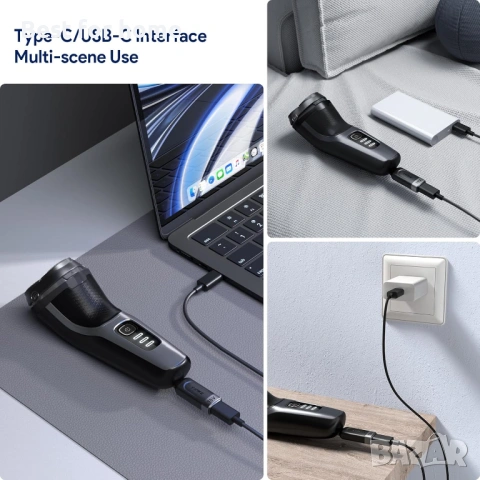 USB-C Адаптер за зарядно за Philips OneBlade и Norelco (15V HQ8505) – Компактен преходник за пътуван, снимка 7 - Друга електроника - 53213089
