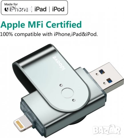256 GB USB Stick Idoove за iPhone, iPad, Android и компютър, снимка 1 - Аксесоари за Apple - 37251635