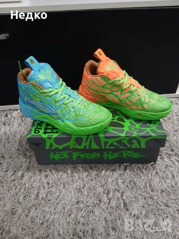 🐢 Puma MB.04 x TMNT – Leonardo & Michelangelo (Limited Edition) – НОВИ!, снимка 4 - Маратонки - 54231848