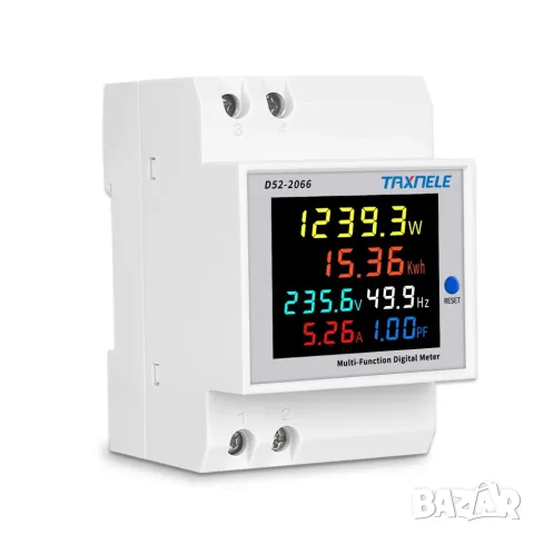 D52-2066 6-в-1 AC монитор – цифров измервател за напрежение, ток, мощност и енергия