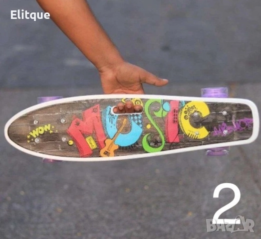 Емблема на градския стил: Скейтборд пениборд със светещи колела - смело каране и неповторими трикове, снимка 8 - Други - 52888649