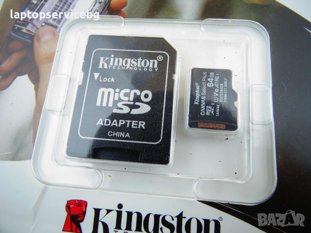 MicroSD KINGSTON Canvas Select Plus Карта Памет 64GB, 100MB/s, снимка 2 - Други - 44631977