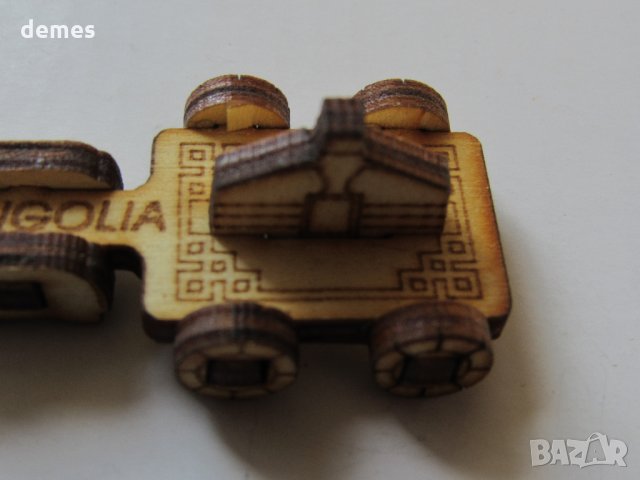  Автентичен дървен ключодържател-юрта от Монголия, снимка 6 - Други ценни предмети - 29198566