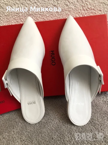 Дамски чехли Hugo Boss- нови, естествена кожа, снимка 3 - Чехли - 51235133