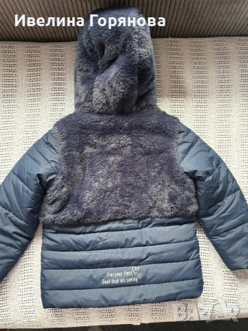 Детско зимно яке с плюшена част - размер 3-4г(104см.) , снимка 2 - Детски якета и елеци - 52490066