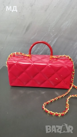 Channel нова малка чанта червена, снимка 6 - Чанти - 52311592