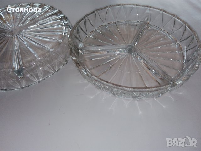 Две ретро кристални чинии - оловен кристал, снимка 6 - Чинии - 37585134