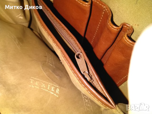 Texier made in France vintage маркова раница дебела естествена кожа 31х27х10см, снимка 9 - Чанти - 42704256