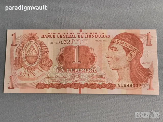 Банкнота - Хондурас - 1 лемпира UNC | 2022г.