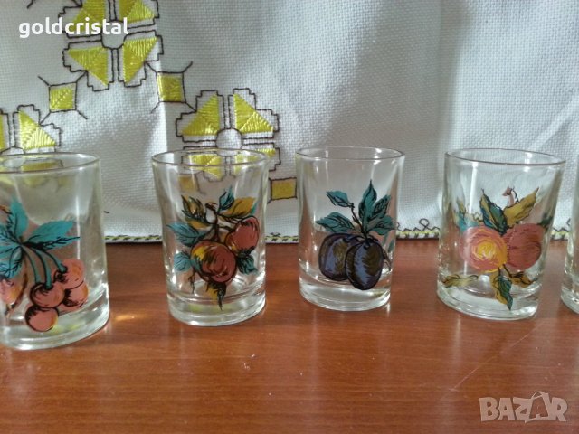 Ретро стъклени чаши , снимка 4 - Антикварни и старинни предмети - 42769523