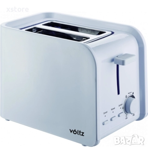 Тостер за хляб Voltz V51440E, 750W, 2 филийки, Бял, снимка 3 - Тостери - 52699826