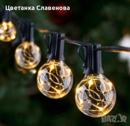 G40 LED String Lights – декоративни градински лампи 20метра 1W, снимка 3 - Декорация за дома - 54080919