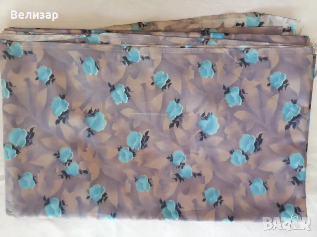 Платове - кадифе, опал - син/бял, руска басма, дифтин, коприна, дантела