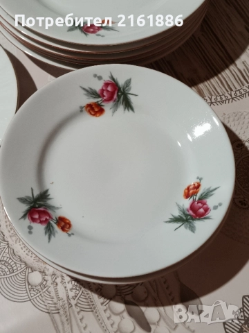 Български порцеланови чинии , снимка 4 - Чинии - 52513928