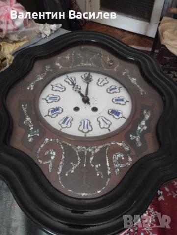 Френски стенен часовник , снимка 4 - Антикварни и старинни предмети - 50603150